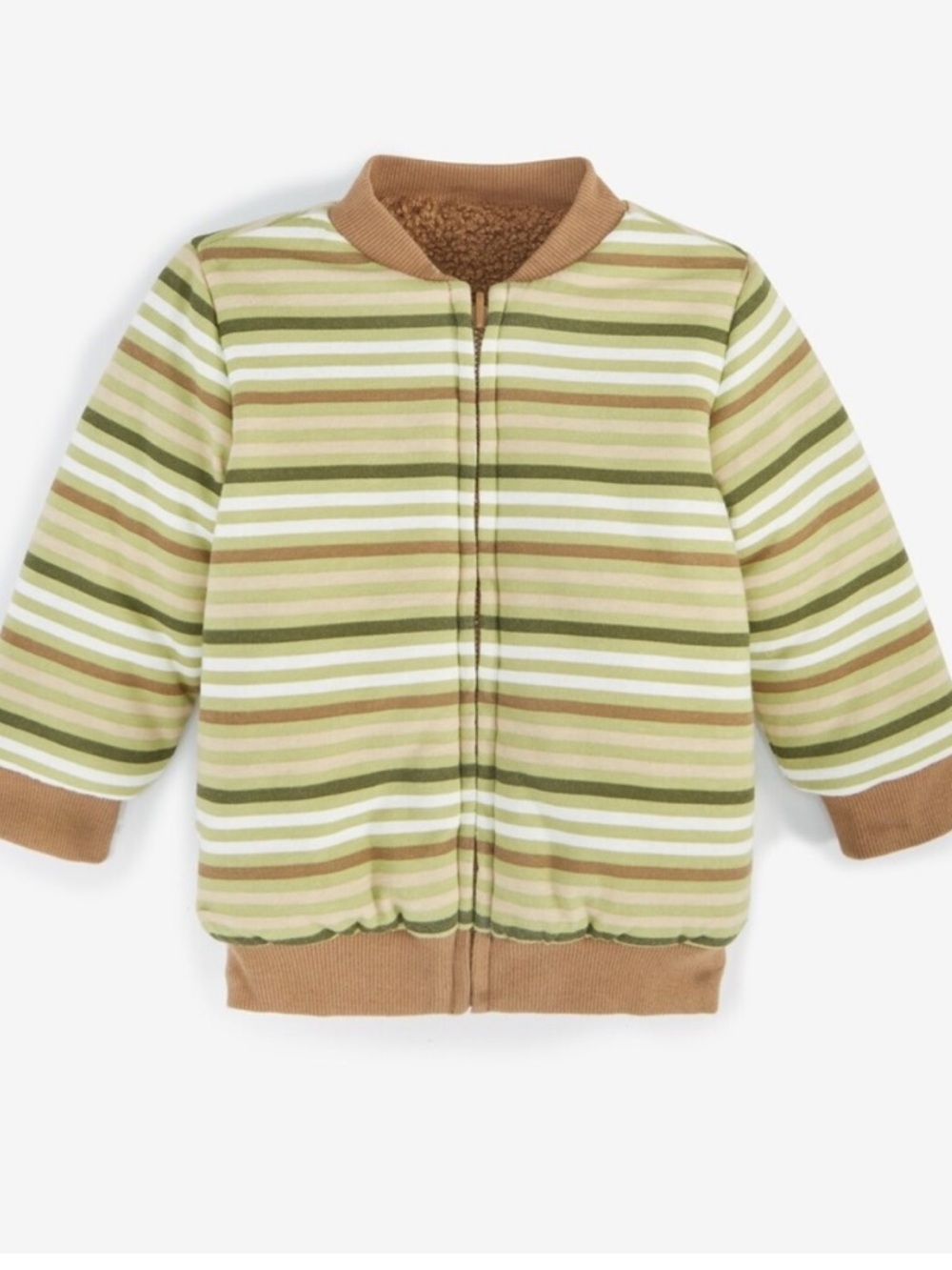 New! First Impressions Reversible Faux-Sherpa Jacket Baby Boy, Green, 6-9 month - Picture 1 of 10